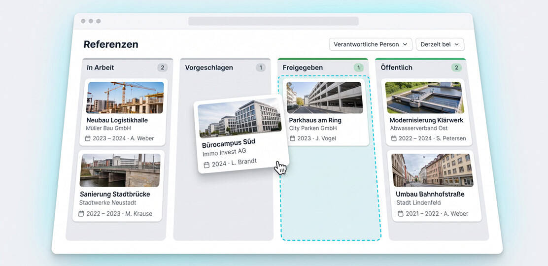 Neu auf referenzen.com: Klarer Freigabe-Workflow & Kanban-Board Bild