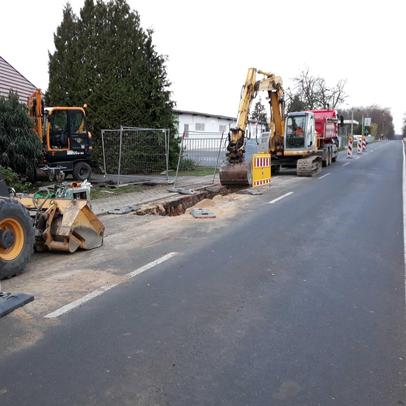 Verlegung des Schmutzwasserkanals
