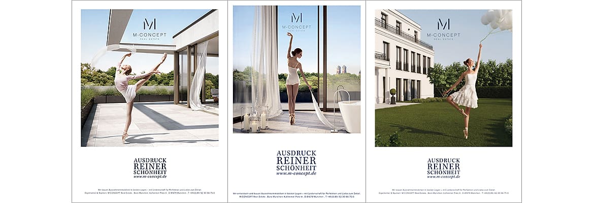 M-Concept Real Estate Print Kampagne in CGI Technik