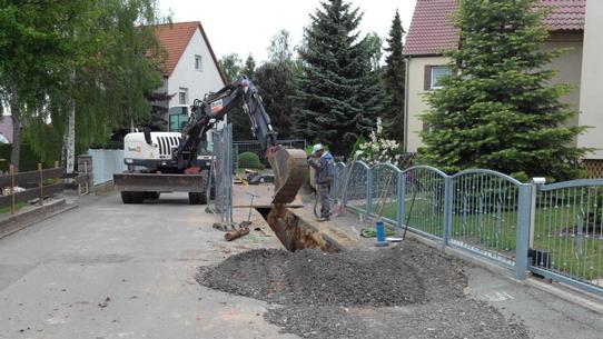 Trinkwasserleitungsbau an der Ratsziegelei in Pegau Vorschau-Bild